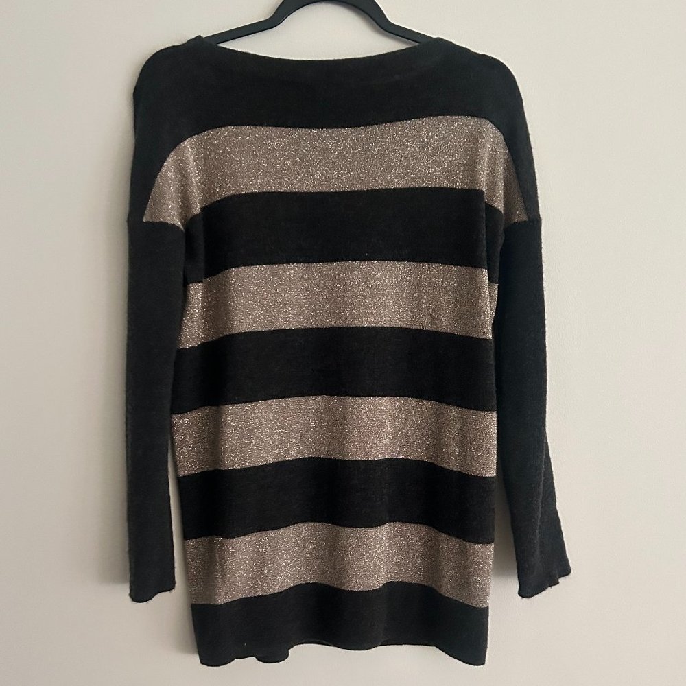 Vince Metallic Striped Cashmere Sweater (S)